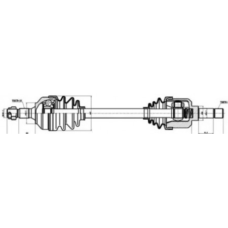 Полуось Citroen Berlingo 1.9D 98-06 (L) (24x25x595) (210227)