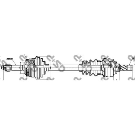 Полуось Opel Combo 1.2/1.4i/1.7D 94-01 (L) (22x22x573x29T) (+ABS) (244001)