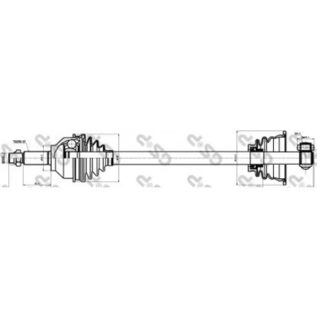 Полуось Renault Trafic/Opel Vivaro 1.9dCi 01- (L) (27x676) d=37 (244003)