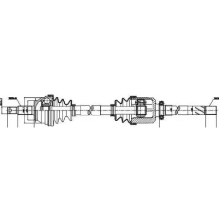 Полуось Opel Movano/Renault Master 2.5/2.8 dCi 98-01 (R) (28x39x1118) (250011)