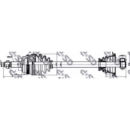 Полуось Renault Master II/ Opel Movano 1.9 dTI 00- (L) (+ABS) (250058)