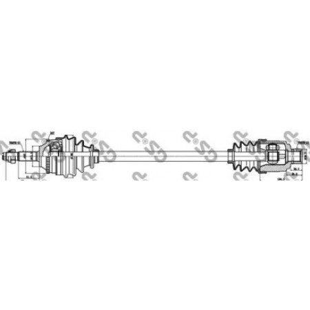 Піввісь Renault Kangoo 1.2-1.6i/1.9D (R) (21x23x717x26T) (+ABS) (250082)