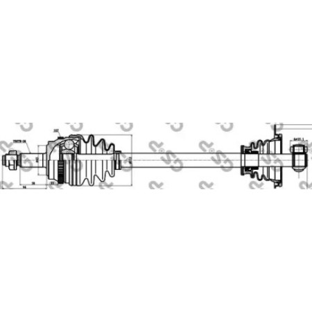 Піввісь Renault Master 2.5DCI 03-06 (L) (28x663x51T) (+ABS) d=37.1 (250166)