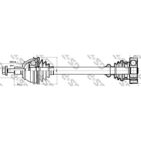 Піввісь VW T4 90-03 (L) (38x527) (261119)