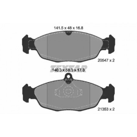 Колодки тормозные (передние) Opel Combo 94-01/Daewoo Lanos 97- (Ate - Teves) Q+ (2054701)