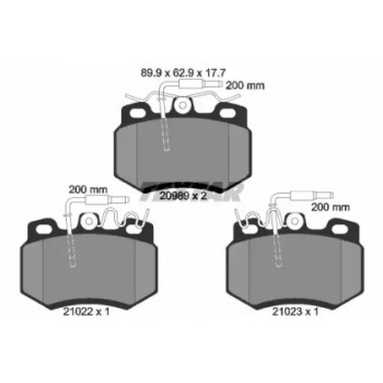 Колодки тормозные (передние) Citroen AX/C15/Peugeot 205 II/305 1.0-2.2D 84-97 (Lucas) (2098901)