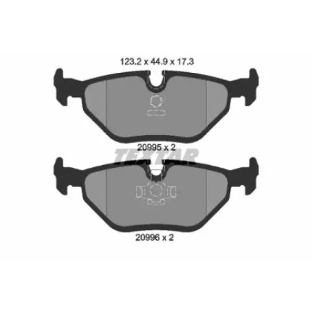 Колодки тормозные (задние) BMW 3 (E30/E36/E46) 90-98/ 5 (E34) -97 (Teves) (2099501)