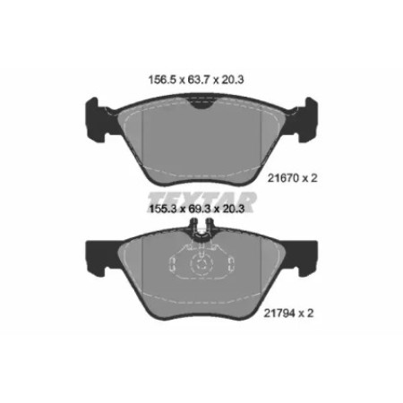 Колодки тормозные (передние) MB E-class (W210) 95-02 (Teves) Q+ (2167001)