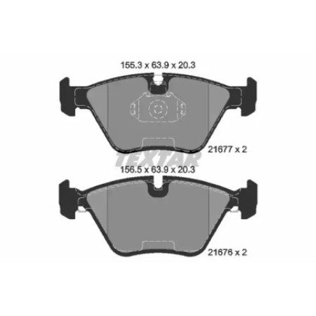 Колодки гальмівні (передні) BMW 5 (E39) 95- (Teves) Q+ (2167703)