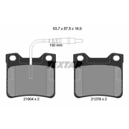 Колодки тормозные (задние) MB Vito (W638) TDI 96- (Ate)/(с датчиками) (2190403)