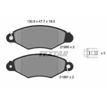 Колодки гальмівні (передні) Citroen Xsara/Peugeot 206 98- (Bosch) Q+ (2198004)