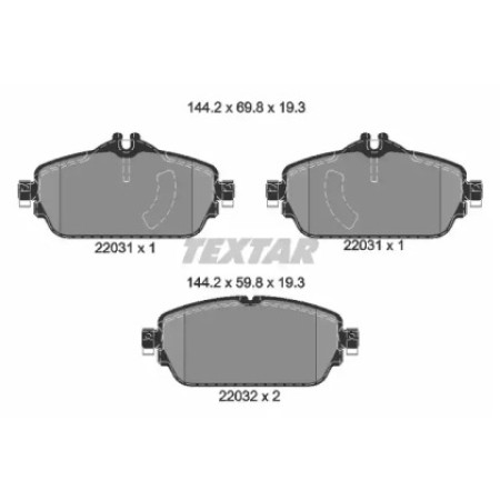 Колодки тормозные (передние) MB C-class (W205/S205/C205) 14- (TRW) Q+ (2203101)