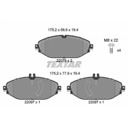 Колодки тормозные (передние) MB C-class (W205/S205/C205)/E-class (W213/S213/C238) 13- (TRW) Q+ (2207601)
