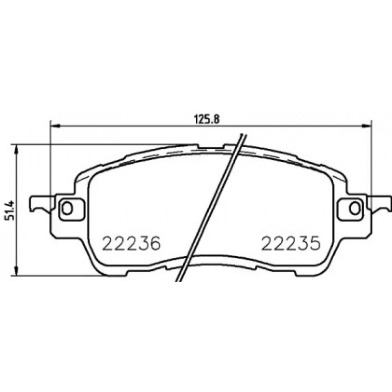 Колодки гальмівні (передні) Mazda 2 1.5 14- (Akebono) (2223501)