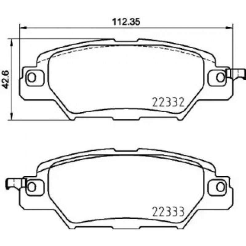 Колодки тормозные (задние) Mazda CX5 11- (Akebono) (2233201)