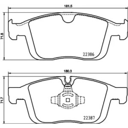 Колодки гальмівні (передні) Volvo XC60 I 08-17 (Ate-Teves) Q+ (2238601)