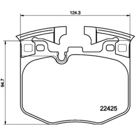 Колодки тормозные (передние) BMW 3 (G20) 18-/5 (G30/F90)/7 (G11/G12) 15- (Brembo) (2242501)