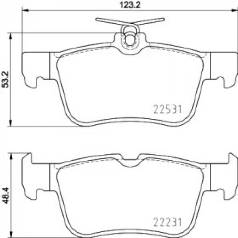 Колодки гальмівні (задні) Ford Mondeo/Galaxy 1.5-2.0 D 12- (Teves) (2253101)