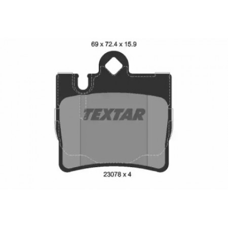Колодки тормозные (задние) MB S-class (W220/ C215) 98-06 (Teves) Q+ (2307801)