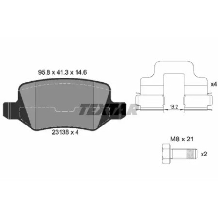 Колодки тормозные (задние) MB A-class (W169) 04-12 (Lucas) Q+ (2313805)