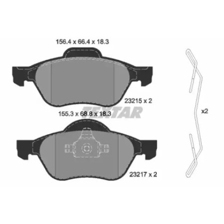 Колодки тормозные (передние) Renault Laguna II 01- Q+ (Teves;280 mm)  (2321502)