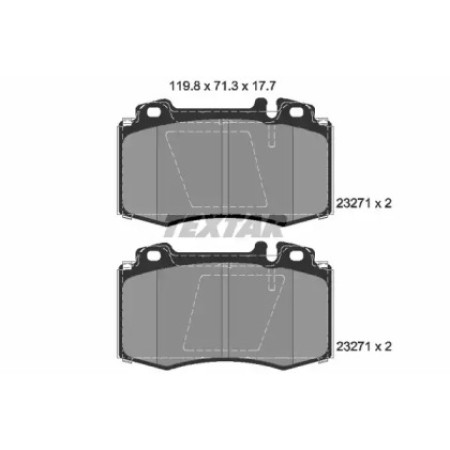 Колодки гальмівні (передні) MB S-class (W220) 98-05 (Brembo) (2327102)