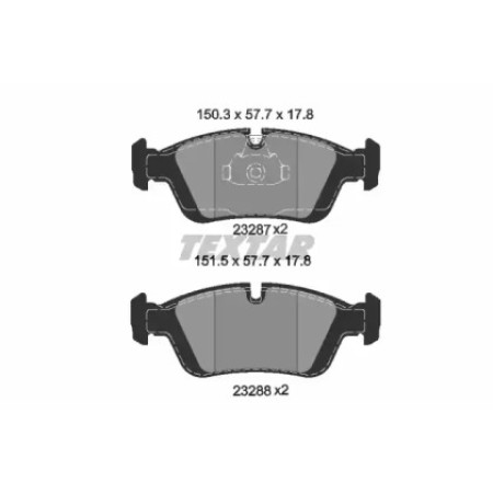 Колодки тормозные (передние) BMW 3 (E36/E46) 90- (Teves) Q+ (2328702)