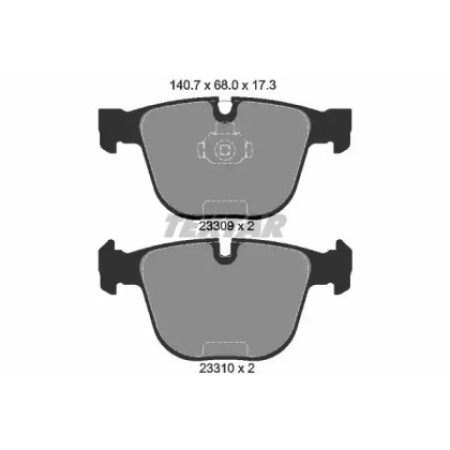 Колодки гальмівні (задні) Bentley Azure/Continental 91-09 (Teves) (2330902)