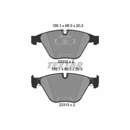 Колодки гальмівні (передні) BMW 5 (E60)/6 (E64)/7 (E65) 01-10 (Teves) (2331211)