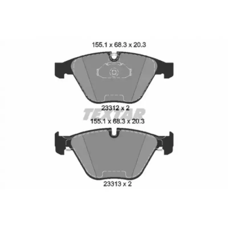 Колодки гальмівні (передні) BMW 5 (E60)/6 (E64)/7 (E65) 01-10 (Teves) (2331211)