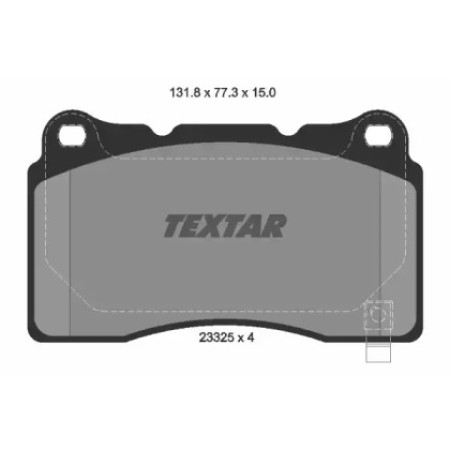 Колодки тормозные (передние) Tesla Model S/X 13- (Brembo) (131.8x77x.3x15) Q+ (2332501)