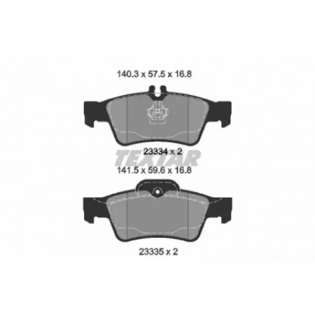 Колодки гальмівні (задні) MB E-class (W211/W212)/S-class (W220/W221) 98- (Teves) Q+ (2333403)
