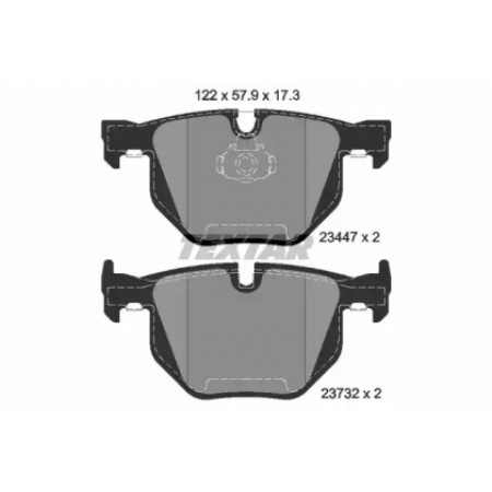 Колодки тормозные (задние) BMW X5/X6 07- (Teves) Q+ (2344704)