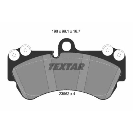 Колодки гальмівні (передні) Porsche Cayenne/VW Touareg 02-10 (Brembo) (190x99,1x16.7) (2369202)