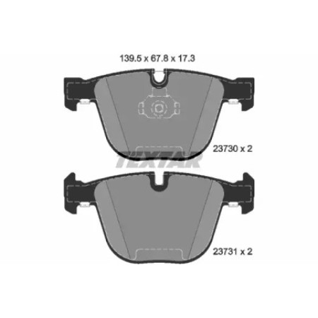 Колодки тормозные (задние) BMW 5 (E60/65)/X5 (E70/F15)/X6 (E71/E72) 3.0-4.4 08- (Teves) (2373001)