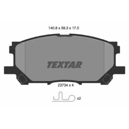 Колодки тормозные (передние) Lexus RX 03- (140.8x59.3) (2373401)