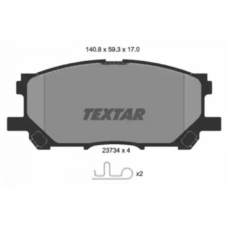 Колодки тормозные (передние) Lexus RX 03- (140.8x59.3) (2373401)
