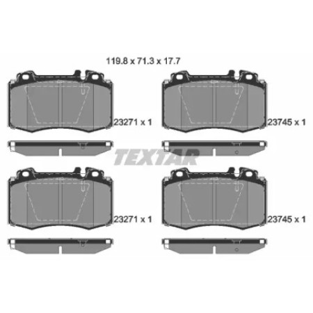 Колодки тормозные (передние) MB C-class/CLK 1.8-5.5 98- (Brembo) (2374502)