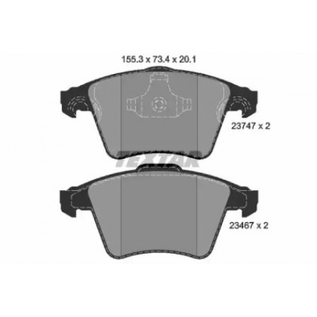 Колодки тормозные (передние) VW Multivan/T5 03-/T6 15- (Teves) Q+ (без датчика) (2374702)
