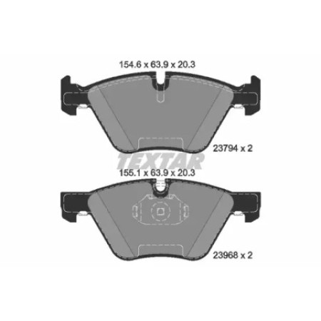 Колодки гальмівні (передні) BMW 3 (E90-93) 04-/ X1 (E84) 09- (Ate-Teves)  (2379401)