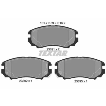 Колодки тормозные (передние) Hyundai Sonata/Tucson/Kia Sportage 01- (Mando) Q+ (2389101)