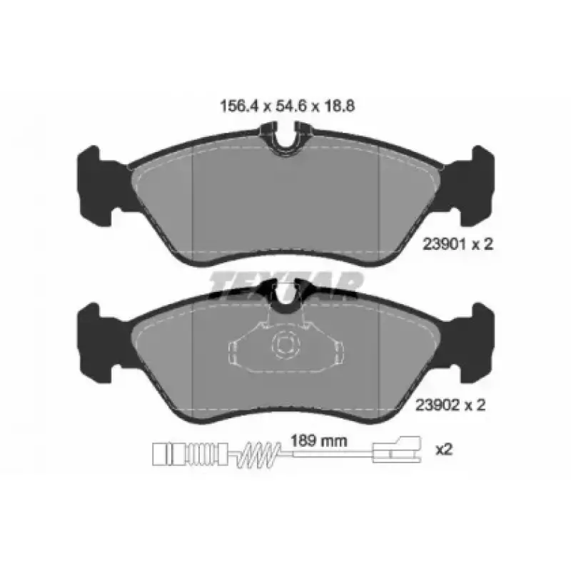 Колодки тормозные (задние) MB Sprinter 208-316 96- (Teves) Q+ (большая) (с датчиком) (2390101)