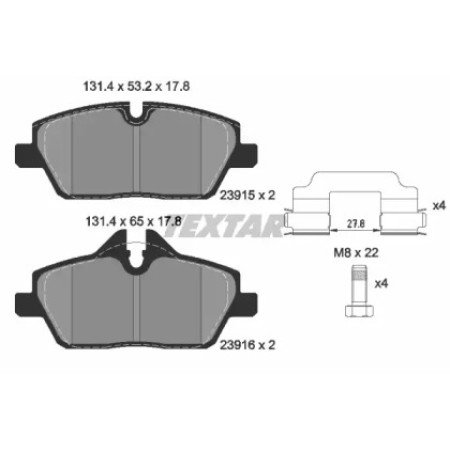 Колодки гальмівні (передні) BMW 1 (E87) 03-12 (Lucas) Q+ (2391503)