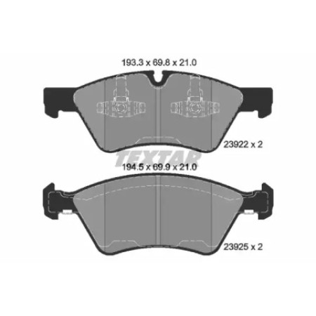 Колодки тормозные (передние) MB E-class (W211)/ GL-class (X164) 02- (Ate - Teves) Q+ (2392201)