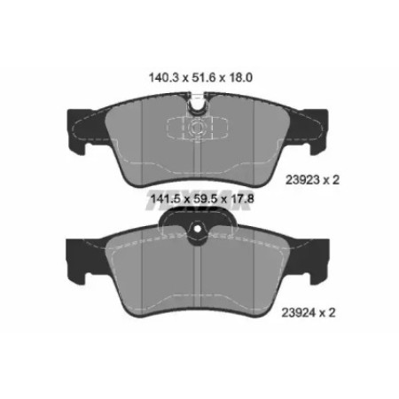 Колодки тормозные (задние) MB GL-class (X164)/R-class (W251) 06- (Teves) (2392302)