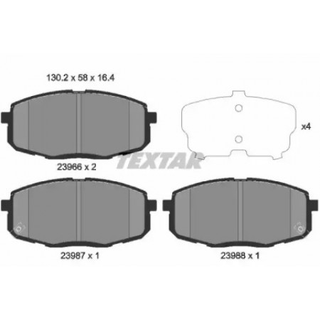 Колодки тормозные (передние) Kia Ceed 1.4/1.6 CRDI/CVVT 06- (23966164) (2396601)