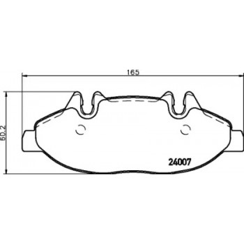 Колодки гальмівні (передні) MB Vito (W639) 03- (Bosch) (с датчиками) (2400701)