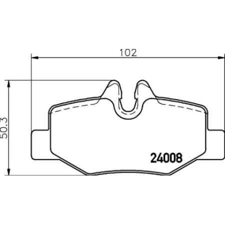 Колодки гальмівні (задні) MB Vito (W639) 03- (Bosch) Q+ (с датчиком) (2400801)