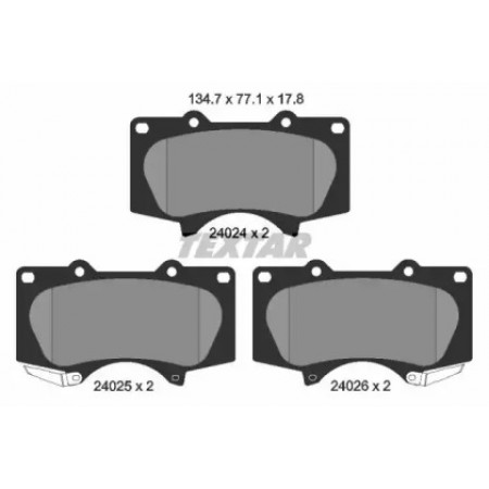 Колодки тормозные (передние) Toyota Land Cruiser/Lexus GX 02-10 (Sumitomo) (2402401)