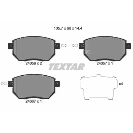 Колодки тормозные (передние) Nissan Murano/Infiniti FX 35/45 03- (2405601)